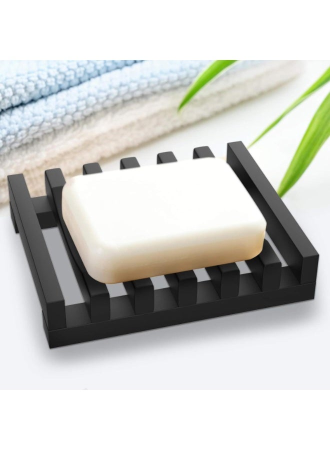1 pcs Soap Dish, Bar Soap Holder, Non-Slip Bathroom Accessories Soap Case Saver, Self Draining Soap Container Soap Drainer Shower Soap Dish, Silicone Holder for Soap, Sponges, Scrubber - Image 2